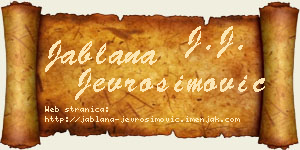 Jablana Jevrosimović vizit kartica